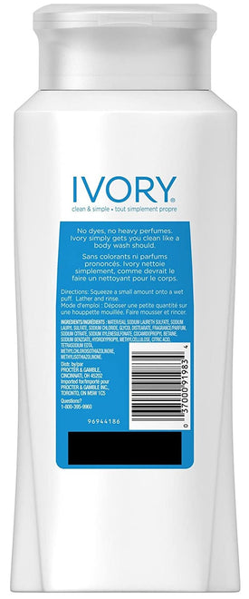 Ivory Body Wash, Original, 21 oz (Pack of 4)