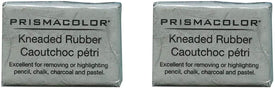 2 X PRISMACOLOR DESIGN Eraser, 1224 Kneaded Rubber Eraser Large, Grey (70531)