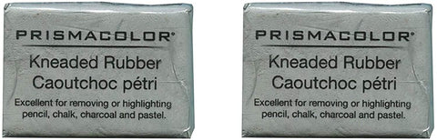 2 X PRISMACOLOR DESIGN Eraser, 1224 Kneaded Rubber Eraser Large, Grey (70531)