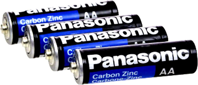 Panasonic 5741 8PC AA Batteries Super Heavy Duty Power Carbon Zinc Double A Battery 1.5V, Black (Pack of 8)