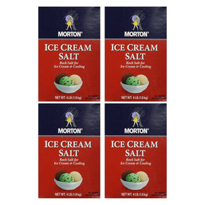 Morton Ice Cream Salt 4lb box (Pack of 4)