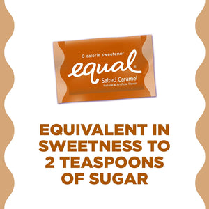 EQUAL Salted Caramel Zero Calorie Sweetener, Flavored Sugar Substitute, 80 Packets (Pack of 3)