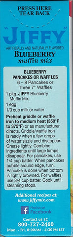Image of Jiffy, Blueberry Muffin Mix, 7oz Box (Pack of 6)