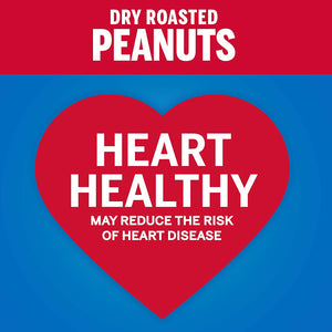 PLANTERS Dry Roasted Peanuts, 16 oz. Resealable Plastic Jars (Pack of 2), Peanuts with Sea Salt, Shareable Snacks, Heart Healthy Snacks for Adults, Great School Snack or Work Snack, Kosher