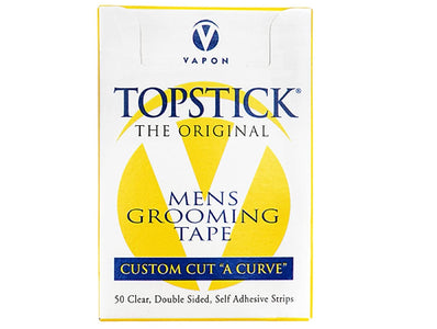 Vapon Topstick The Original Custom Cut "A Curve"Men's Grooming Tape - 50 Strips Box