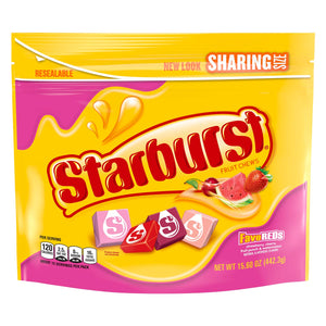 Starburst Fruit Chews Candy Sharing Size Resealable Bag