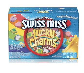 Swiss Miss Fun Bundle, Unicorn Marshmallows and Lucky Charms, 6 Hot Chocolate Envelopes and Marshmallows in Each Box, 12 Total, Hot Cocoa Mix Made with Real Cocoa