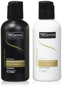 TRESemme Moisture Rich Shampoo & Conditioner, 3 Fl. Oz. Travel Size (1 Duo set)