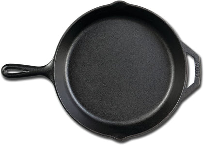 Lodge Seasoned Cast Iron Skillet with Scrub Brush- 10.25 inches Cast Iron Frying Pan With 10 inch Bristle Brush