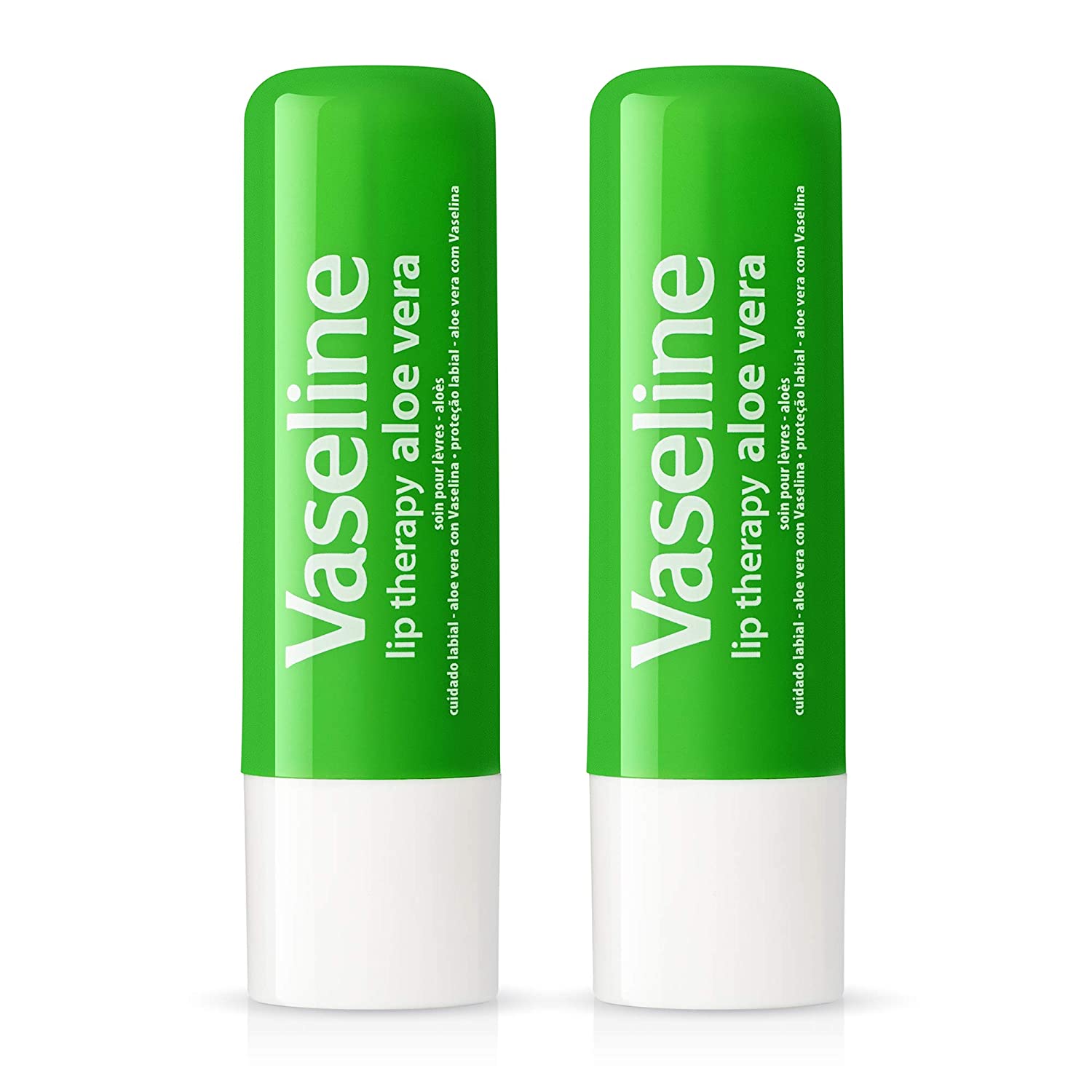 Vaseline Lip Therapy Stick with Petroleum Jelly - 2 Pack (Aloe Vera)