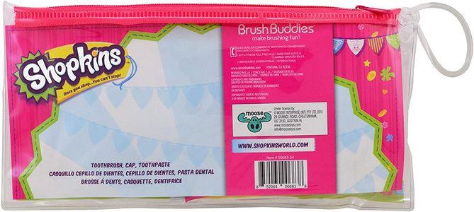 Brush Buddies Shopkins Toothbrushing Travel Kit 3 Piece Kit