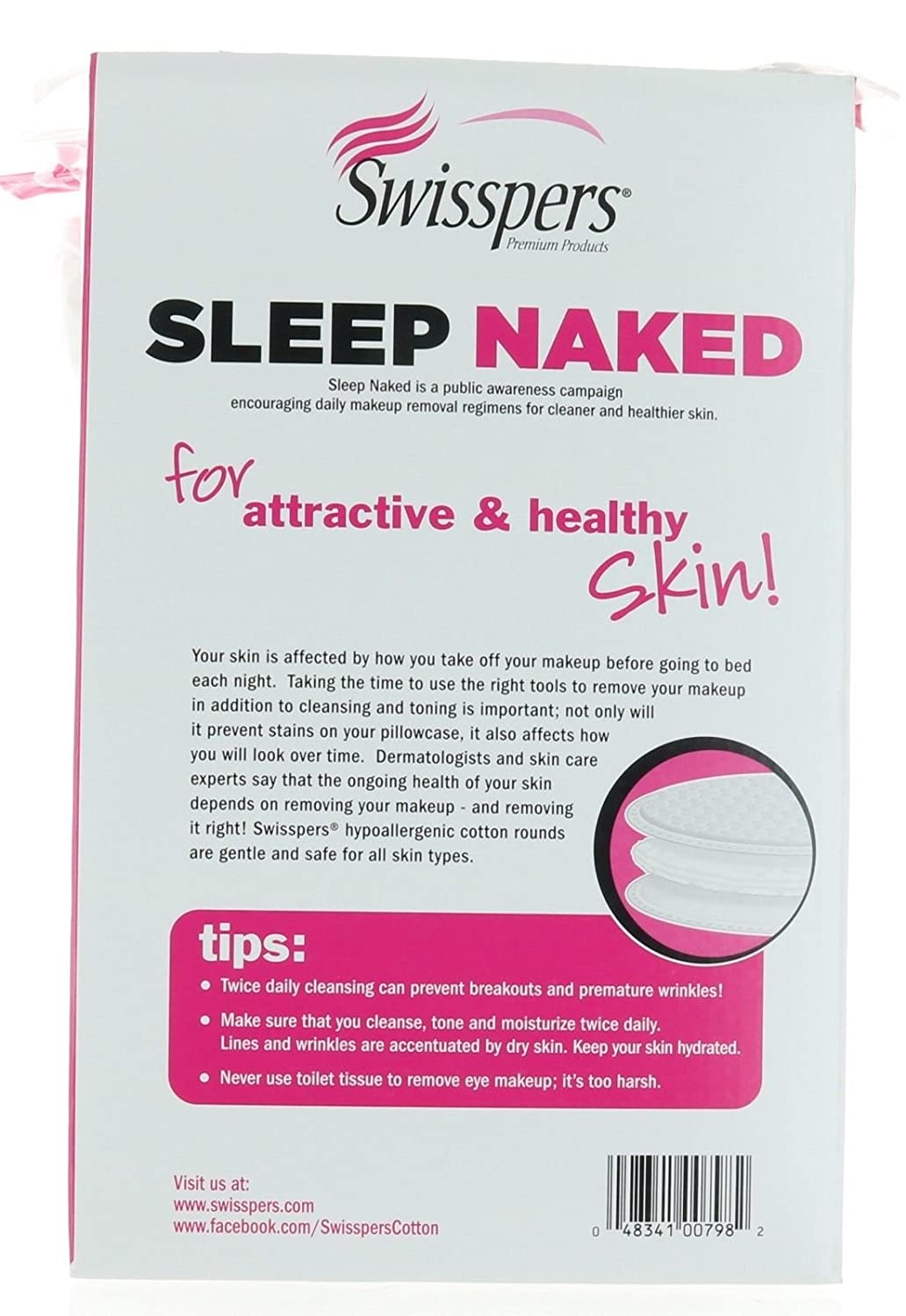 Swisspers Premium Hypoallergenic Cotton Rounds, 900 Count