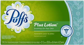 Puffs Plus Lotion Facial Tissues, 124 Count - 5 Pack