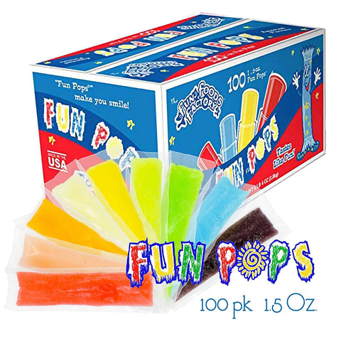 Image of Freeze Pops Icee Ice Pops In A Box, 1.5oz Fun Pops (100-Pack)