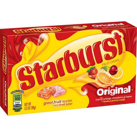 Image of Starburst Original Fruit Chews Candy Theater Box, 3.5 ounce