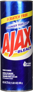 Ajax Powder Cleanser with Bleach, 21oz (595g) Pack of 2