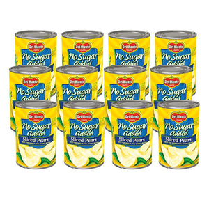 Del Monte Canned Bartlett Sliced Pears in Water, Artificially Sweetened, No Sugar Added, 14.5-Ounce (Pack of 12)