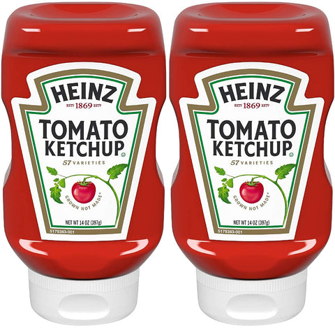 Image of Heinz, Tomato Ketchup, 14oz Squeeze Bottle (Pack of 2)