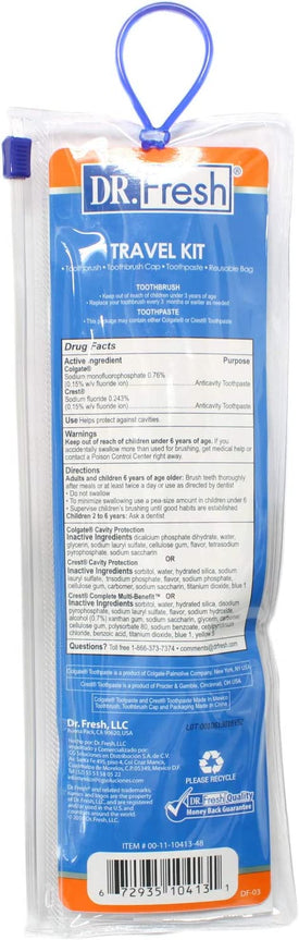 Toothbrush & Cover Travel Kit with Colgate Toothpaste (12 Pack)