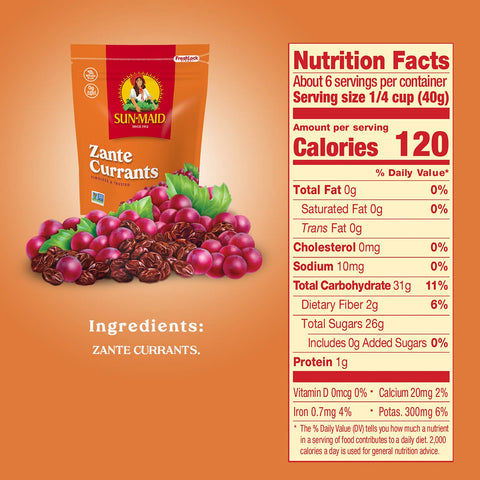 Image of Sun-Maid California Zante Currants, All Natural, No Added Sugars