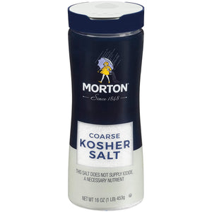 Morton Kosher Salt, Coarse, 16 Ounce - PACK OF 2