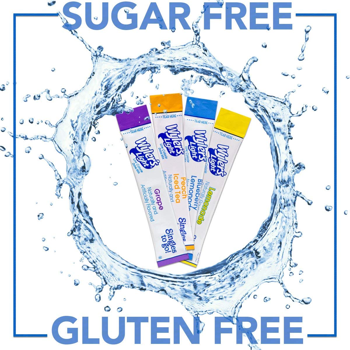 Wyler’s Light Singles-To-Go Sugar Free Drink Mix, Cherry, 8 CT Per Box (Pack of 3)