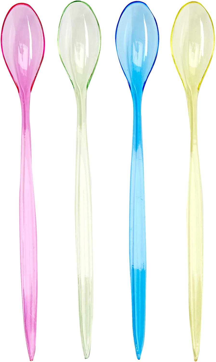 Chef Craft Set of 8 Iced Tea, Cocktail and Milkshakes Spoons, Silver