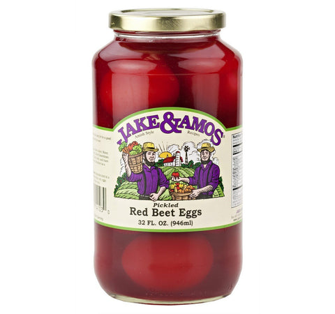 Image of Jake and Amos Red Beet Pickled Eggs, 32 Oz. Jar