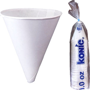 Konie Funnel Cups - 10.0KRF Recyclable Paper Cone Funnel, 10 oz Disposable {Tazas de cono de embudo}