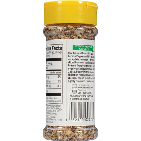 Image of McCormick California Style LEMON PEPPER with Garlic and Onion 2.5oz (Quantity of 2)
