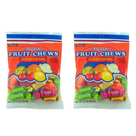 Tootsie Fruit Chews Assorted Fruit Rolls -- Pack of 2 Bags (11.66 Oz Total)