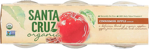 Image of Santa Cruz Organic Apple Cinnamon Sauce Cups, 4 oz, 6 ct