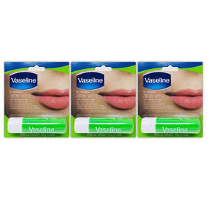 Vaseline Lip Therapy Aloe Vera | Lip Balm with Petroleum Jelly for providing your Lips with Ultimate Hydration and Essential Moisture to treat Chapped, Dry, Peeling, or Cracked Lips; 0.16 Oz (3 Pack)