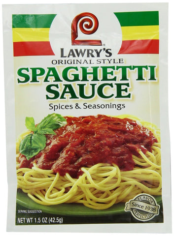 Image of Lawry's Spaghetti Sauce Spice & Seasonings, Original Style, 1.5-Ounce Packets (5 Pack)