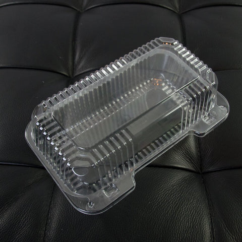 Image of Dart Clear Hinged Lid Plastic Container 9 x 5 3/8 x 3 1/2 (Pack of 50)