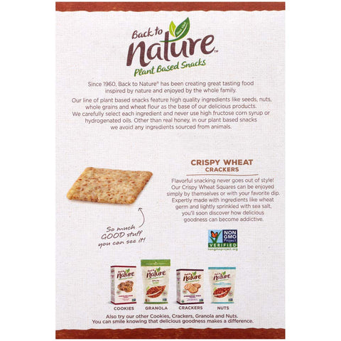 Image of Back to Nature Crackers, Non-GMO Crispy Wheat, 8 Ounce (Pack of 6)