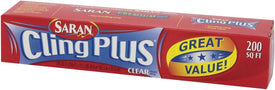 Saran Wrap Cling Plus Wrap 200 sq.', Boxed, Pack of 2
