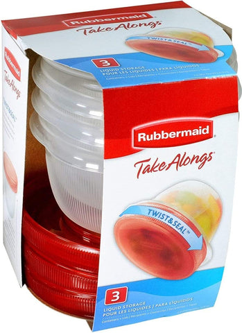 Image of Rubbermaid TAKEALONG 3pc 2cup TWIST TOP, 1, Clear