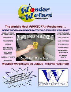 Wonder Wafers Air Fresheners 100ct. Individually Wrapped, New Leather Fragrance