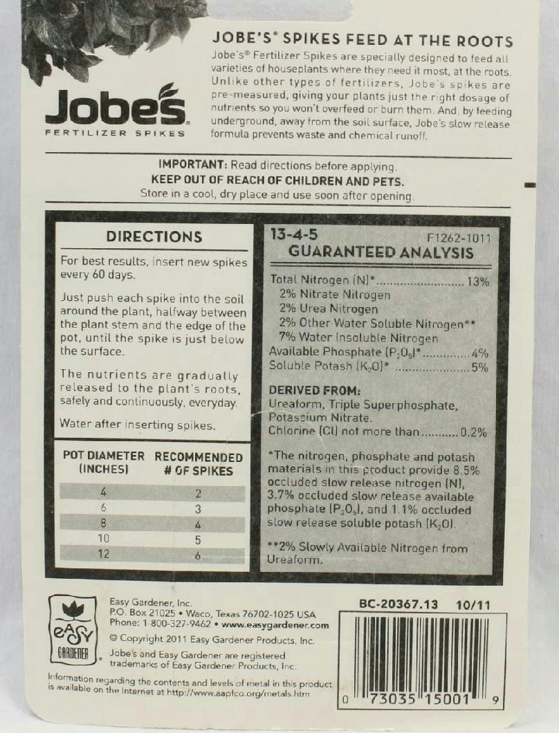 Jobes Fertilizer Spikes for Beautiful Houseplants