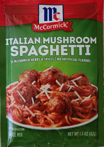 Image of Mccormic Italian Mushroom Spaghetti Sauce Mix 1.5oz Pack of (3)