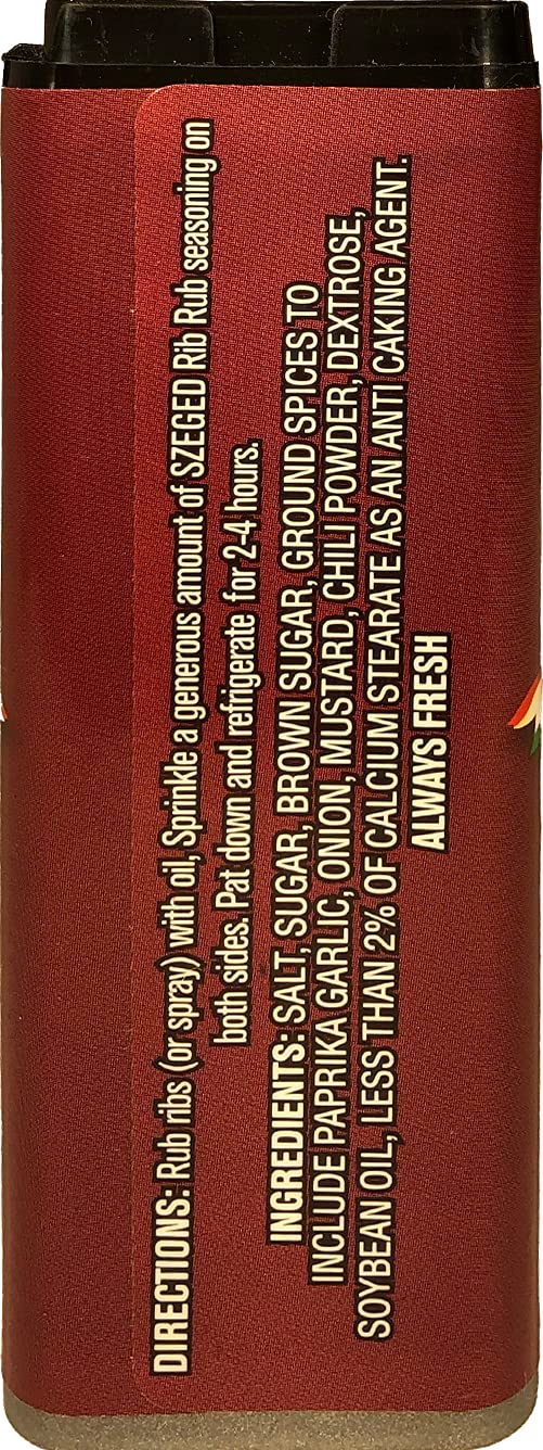 Szeged Seasoning Rib Rub, 5 Ounce Tin