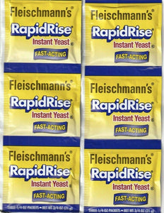 2 Strips Fleischmann’s RAPID RISE INSTANT YEAST (6 Packs Of 1/4 Oz) For Bread
