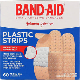BAND-AID Plastic Strips All One Size 60 Each