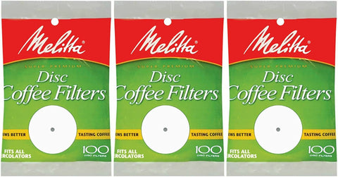 Image of White Disc Coffee Filter, 100 Count (Pack of 3)