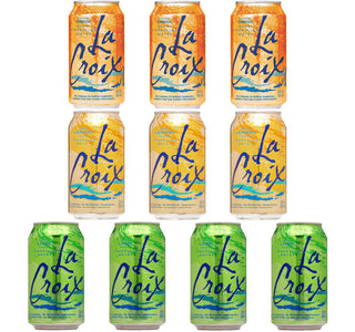 La Croix Orange, Lemon, Lime - Variety Pack, 12oz Cans (10-Pack Variety, Total of 120 Oz)