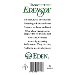 Eden Foods Organic Unsweetened Edensoy (6x32 oz.)