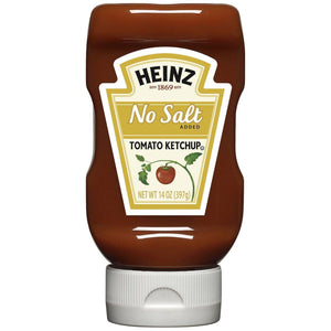 Heinz No Salt Tomato Ketchup, 14 Ounce -- 6 per case.