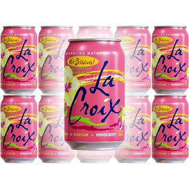 La Croix Hi-Biscus Naturally Essenced Flavored Sparkling Water, 12 oz Can (Pack of 10, Total of 120 Oz)