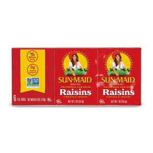 Sun-Maid California Raisins, 1oz, 6 count (Pack of 4)